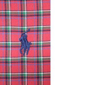 POLO RALPH LAUREN CLASSIC FIT SHIRT 100% COTTON SALMON PLAID Sz L